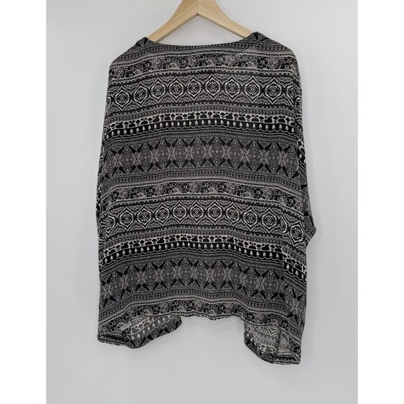 American Eagle Abstract Print Flowy Kimono Cardigan‎ XS-S, Lightweight Boho - Picture 2 of 9